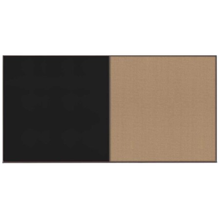 United Visual Products Enclosed Corkboard, 1 Door, 72"x36", 4" Fra UV3411-WHITE-SURF